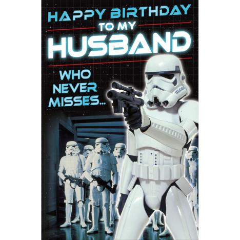 Husband Stormtrooper Star Wars Birthday Card £2.99
